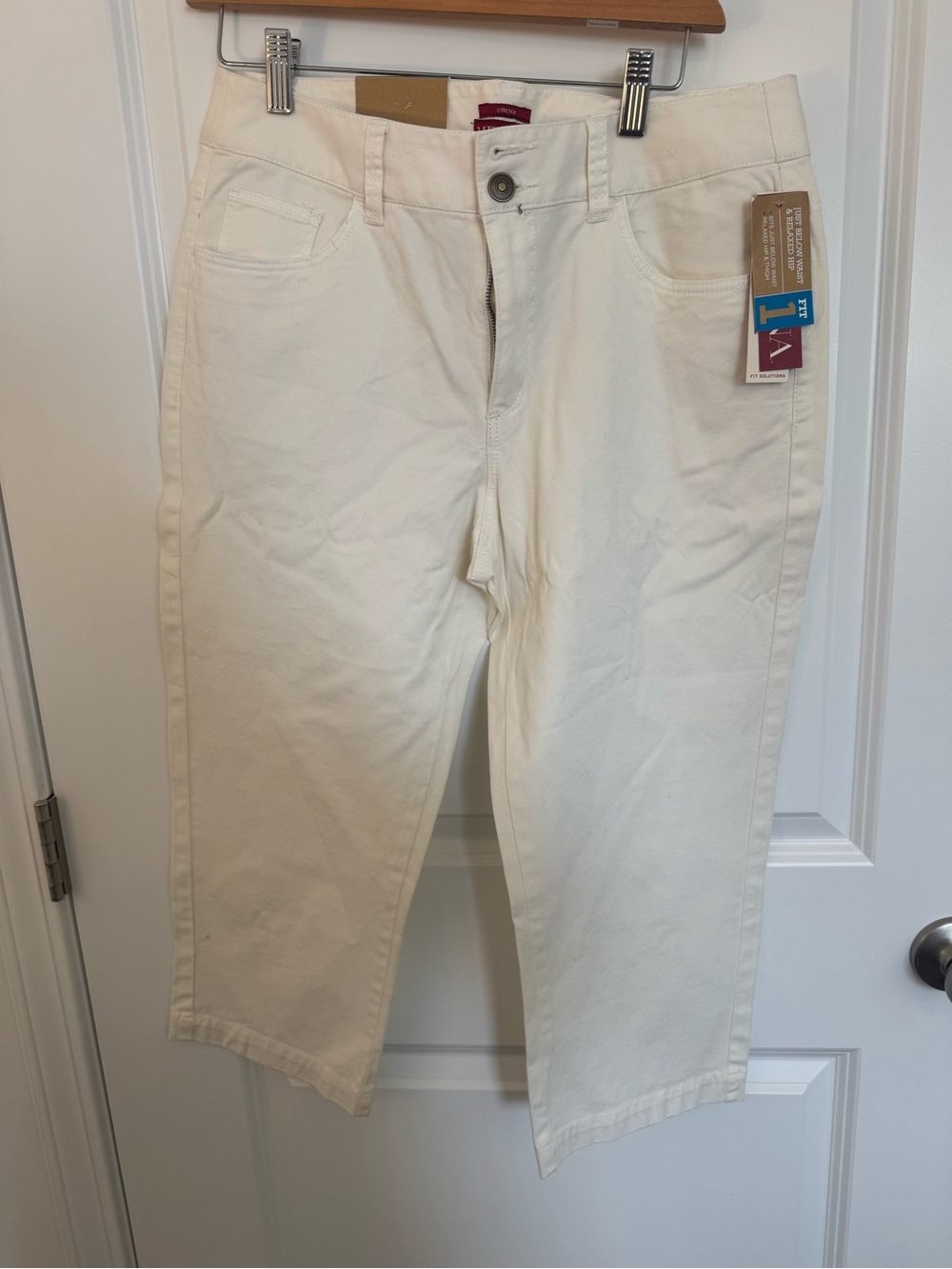 Merona White Women's Cropped Jeans - Classic Straight Fit